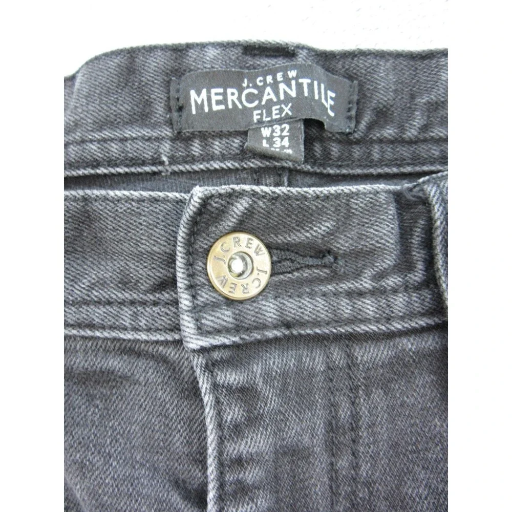 J. Crew Mercantile Flex Jeans Men's 32x34 (Actual 31x32) Black Straight Leg